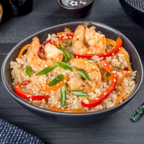 Рис с креветками