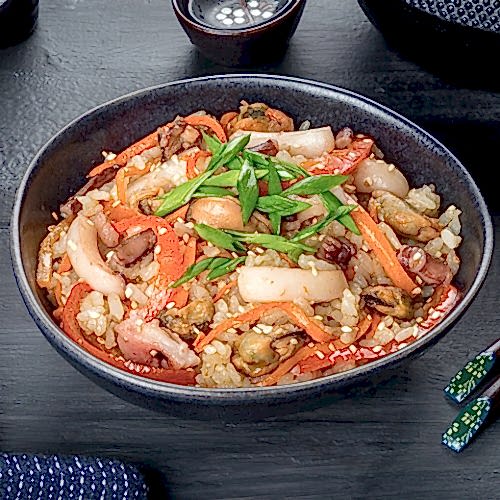 Рис с морепродуктами